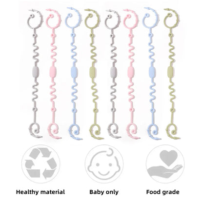 Silicone Food Grade Pacifier Chain for Babies - Anti-Drop Toy Strap and Hanging Rope