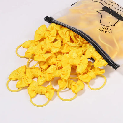5-Pack Kids Hair Accessories with Bow Scrunchies - Elastic Hair Ties for Girls and Babies