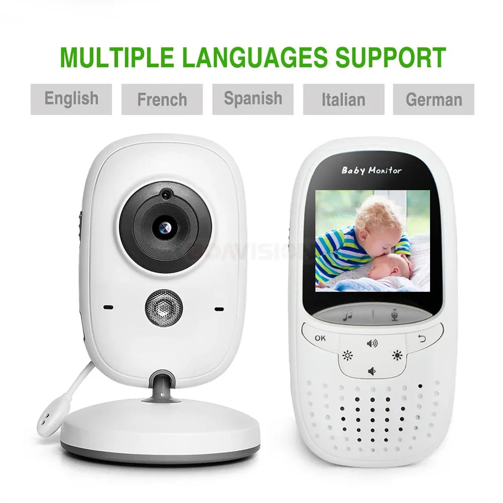 Wireless Baby Monitor VB602 with IR Night Vision, Temperature Display, Lullabies, Intercom, and VOX Mode - Video Camera for Parents and Babysitters