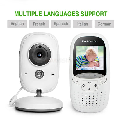 Wireless Baby Monitor VB602 with IR Night Vision, Temperature Display, Lullabies, Intercom, and VOX Mode - Video Camera for Parents and Babysitters