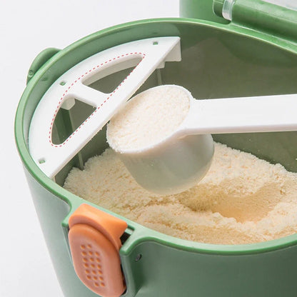Multifunctional Portable Baby Food Organizer with Cute Cartoon Design for Cereal, Milk Powder, and Snacks