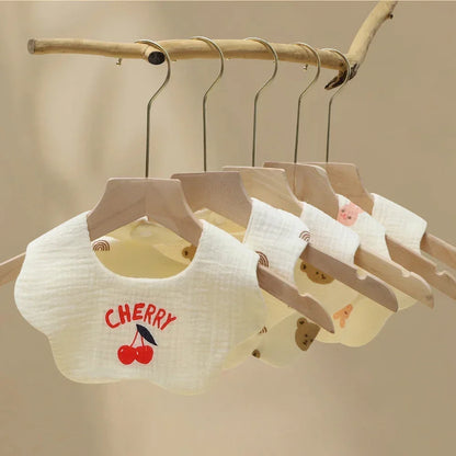 Adorable Ruffle Baby Bibs & Burp Cloths Set - Soft Feeding Accessories for Newborns in 3 Styles