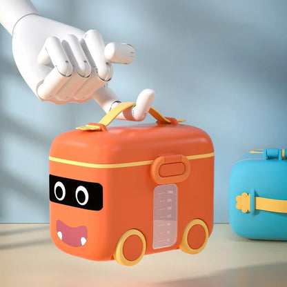 Multi-Compartment Baby Formula and Snack Dispenser for On-the-Go Feeding