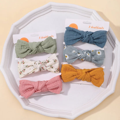 3-Pack Infant Headbands with Adorable Bow Knots for Girls - Stylish Hair Accessories for Babies and Toddlers