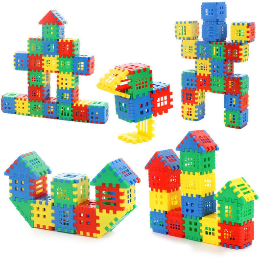 50-Piece Educational Building Block Set - Baby Paradise House Spelling Puzzle for Creative City Models and Montessori Learning