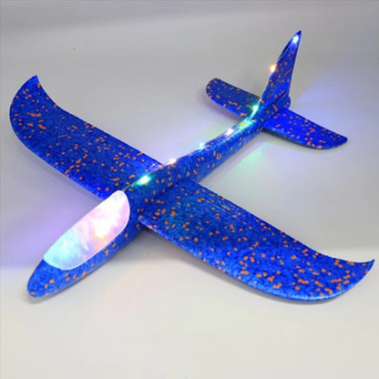 48CM LED Foam Glider Plane - Hand-Throw Flying Aircraft Model for Kids - Durable EPP Design Perfect for Outdoor Fun and Parties