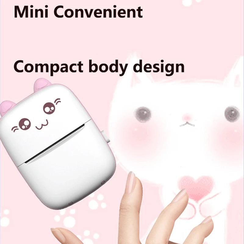 Portable Mini Printer Bluetooth Wrong Question Printing Thermal Printers Phone Photo Title Note Print Children's Gifts