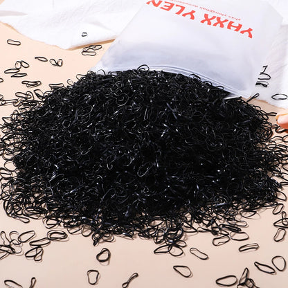 500Pcs Colorful Elastic Hair Bands for Girls - Fun Disposable Ponytail Holders for Kids