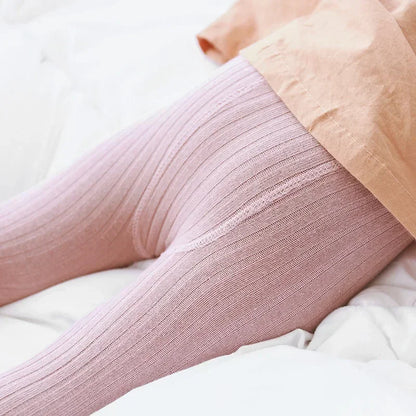Spring Autumn Baby Pants Newborn Boys Girls Leggings Soft Cotton Stretch Tights Kids Children Knitting Trousers for 0-6 Years