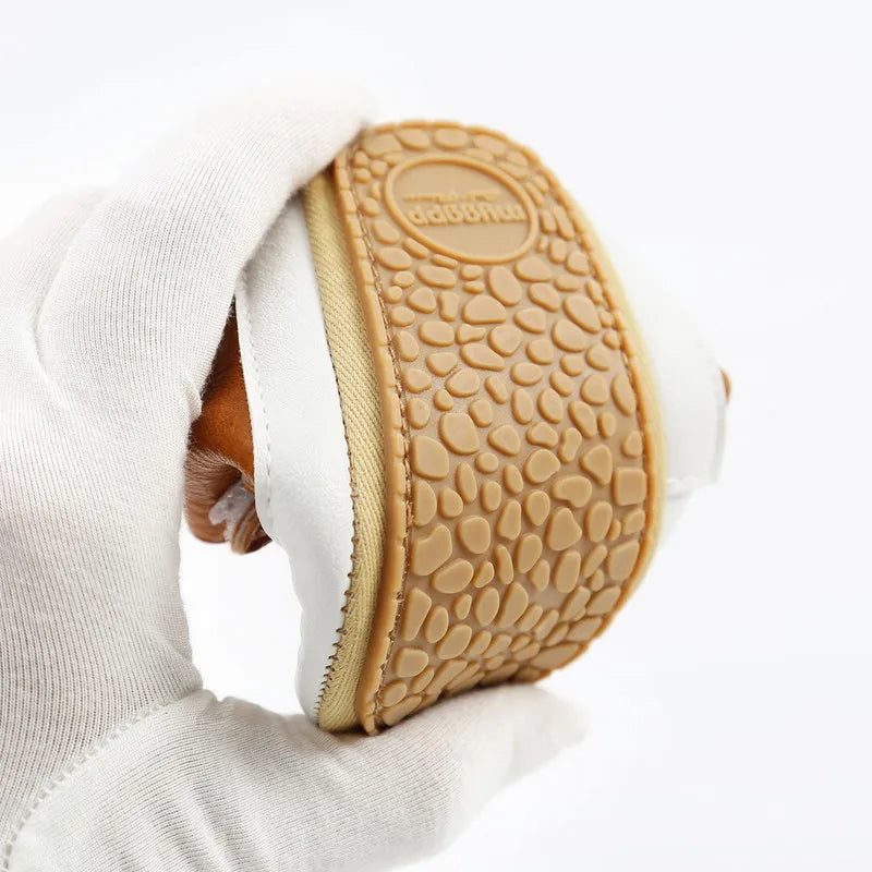 Unisex Baby Leather Sneakers with Anti-Slip Hook and Loop Fasteners for Spring, Summer, and Fall