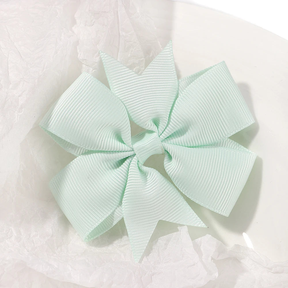 Vibrant Grosgrain Ribbon Hair Bow Clips for Girls - Colorful Hair Accessories for Kids