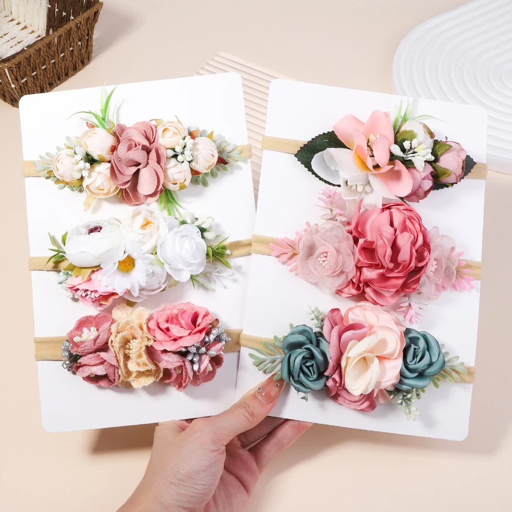 Sweet Floral Elastic Headband for Baby Girls - Adorable Hair Accessory for Newborns and Toddlers, Perfect for Gifting and Special Occasions