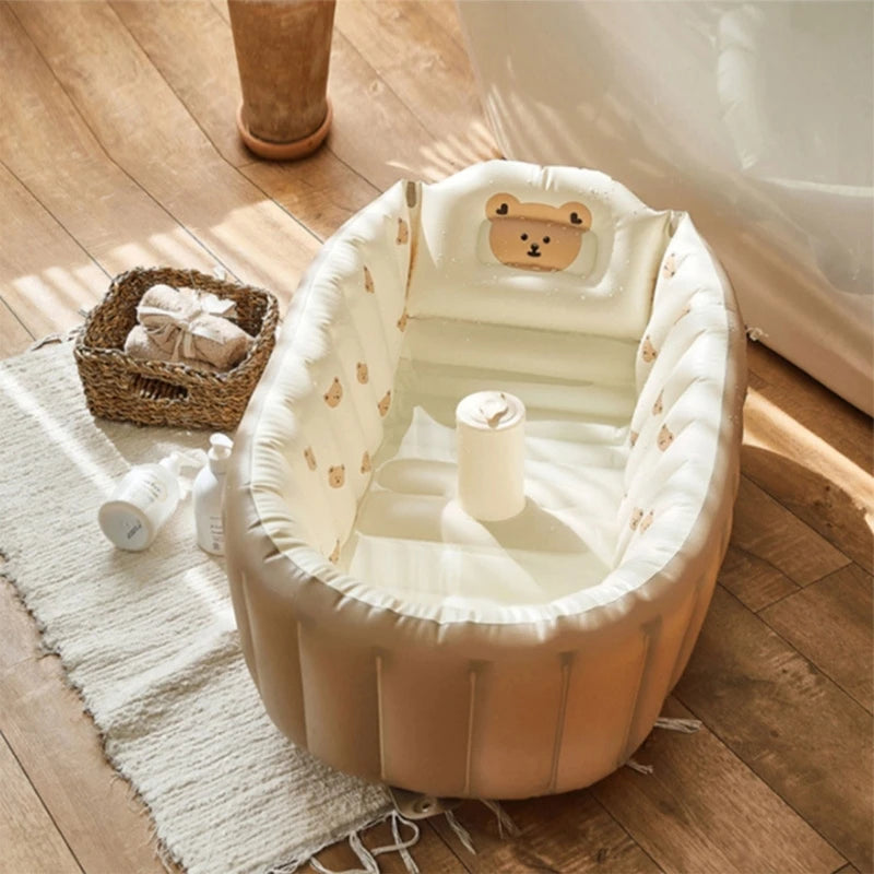 Inflatable Baby Bathtub and Paddling Pool for Newborns - Travel-Friendly Summer Fun for Toddlers