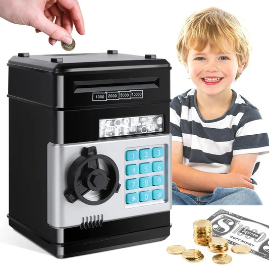 Interactive Electronic Piggy Bank with Password Protection - Kid's Digital Cash Saving ATM Machine Gift