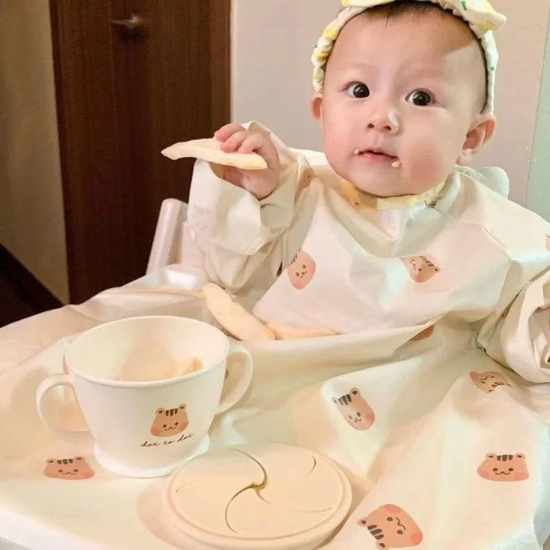 Waterproof Long Sleeve Baby Bib for Mess-Free Feeding - Perfect for Toddlers 6-36 Months
