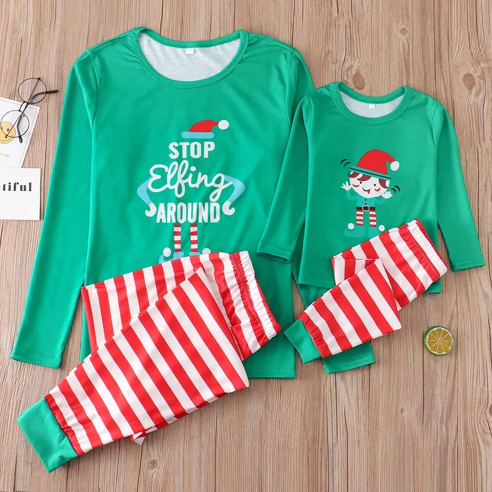 Matching Family Christmas Pajama Set 2023 - Xmas Print Soft PJs for Adults, Kids, and Infants