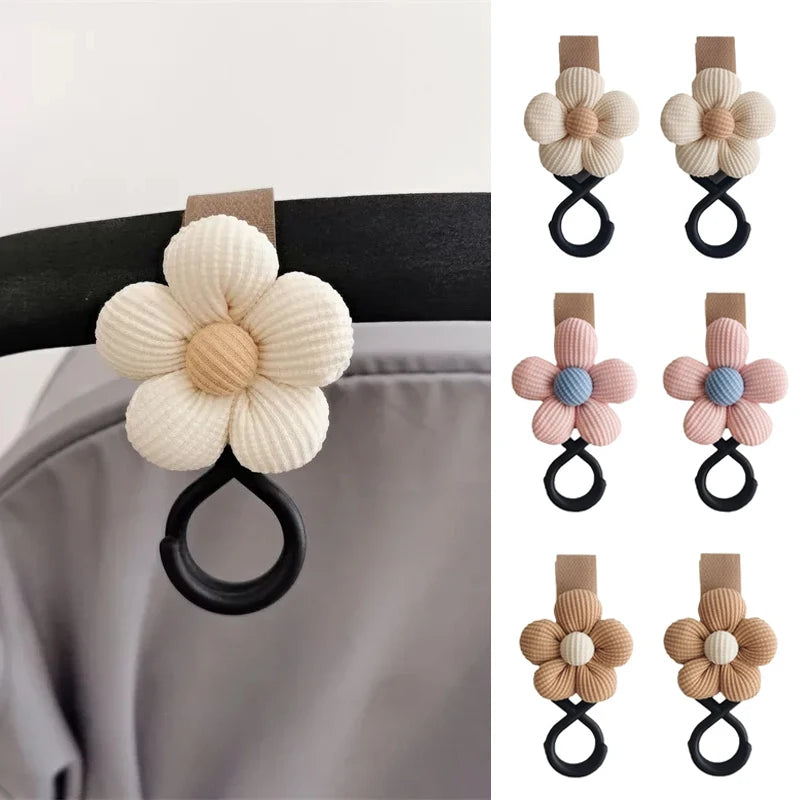 Sweet Flower Stroller Accessory: Charming Hook for Bags and Essentials
