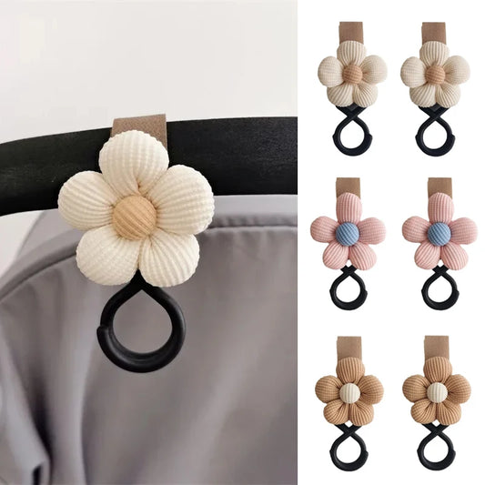 Sweet Flower Stroller Accessory: Charming Hook for Bags and Essentials