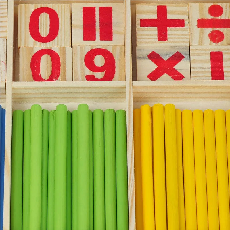 Montessori-Inspired Wooden Counting Sticks for Early Math Skills - Fun Educational Toys for Kids Ages 3-6