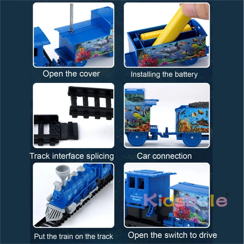 Underwater Expedition Electric Train Set for Kids - Assembled Railway Toy for Young Explorers