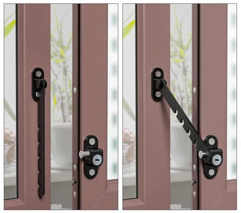 Adjustable Child Safety Window Locks - Anti-Fall Bracket for Baby Security and Protection