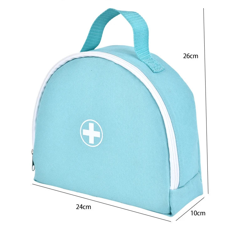 New Doctor Toys for Children Wooden Pretend Play Kit Set Games for Girls Boys Simulation Red Medical Dentist Medicine Cloth Bags
