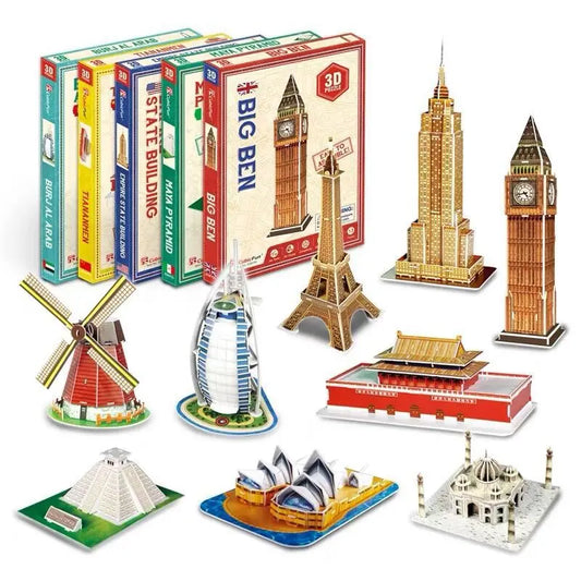 3D Tower Bridge Paper Puzzle Kit - Famous Buildings Jigsaw Model for Creative Learning and Fun