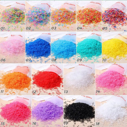 500Pcs Colorful Elastic Hair Bands for Girls - Fun Disposable Ponytail Holders for Kids