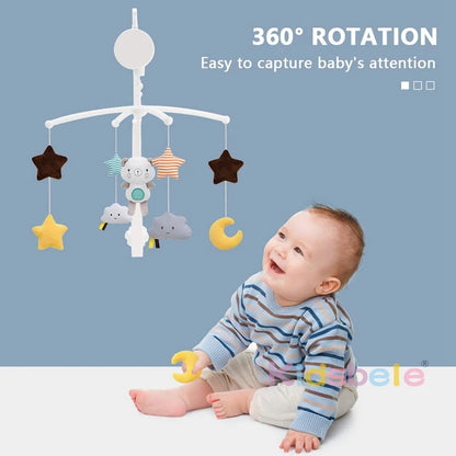Whimsical Raccoon Musical Mobile for Cribs - Enchanting Hanging Toys for Infants