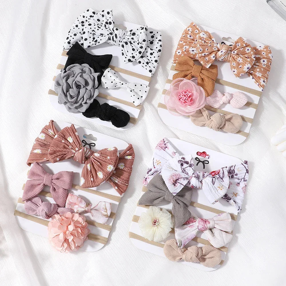 5-Piece Adorable Printed Toddler Headband Set - Stylish Hair Accessories for Kids with Free Shipping