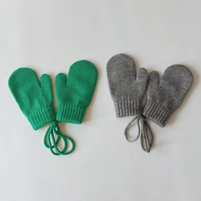 Vibrant Cashmere Baby Mittens for Winter - Knitted Kids Gloves for Boys & Girls (Ages 1-3)