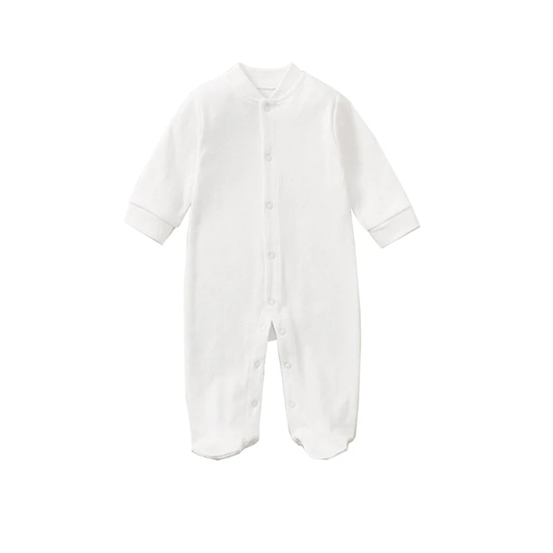 Newborn Baby Cotton Romper Set - 2 Packs of Infant Jumpsuits with Bibs, Towels, and Bonnets