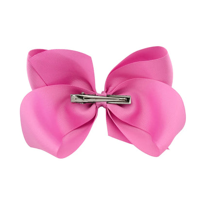 6-Inch Handmade Grosgrain Ribbon Hair Bows with Clips for Girls – Stylish Large Hairpins, Boutique Barrettes, and Kids' Accessories