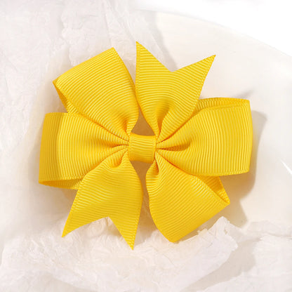Vibrant Grosgrain Ribbon Hair Bow Clips for Girls - Colorful Hair Accessories for Kids