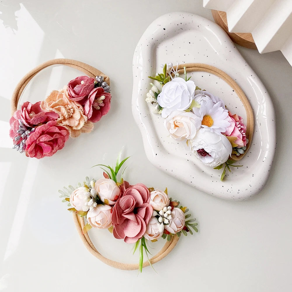 Sweet Floral Elastic Headband for Baby Girls - Adorable Hair Accessory for Newborns and Toddlers, Perfect for Gifting and Special Occasions