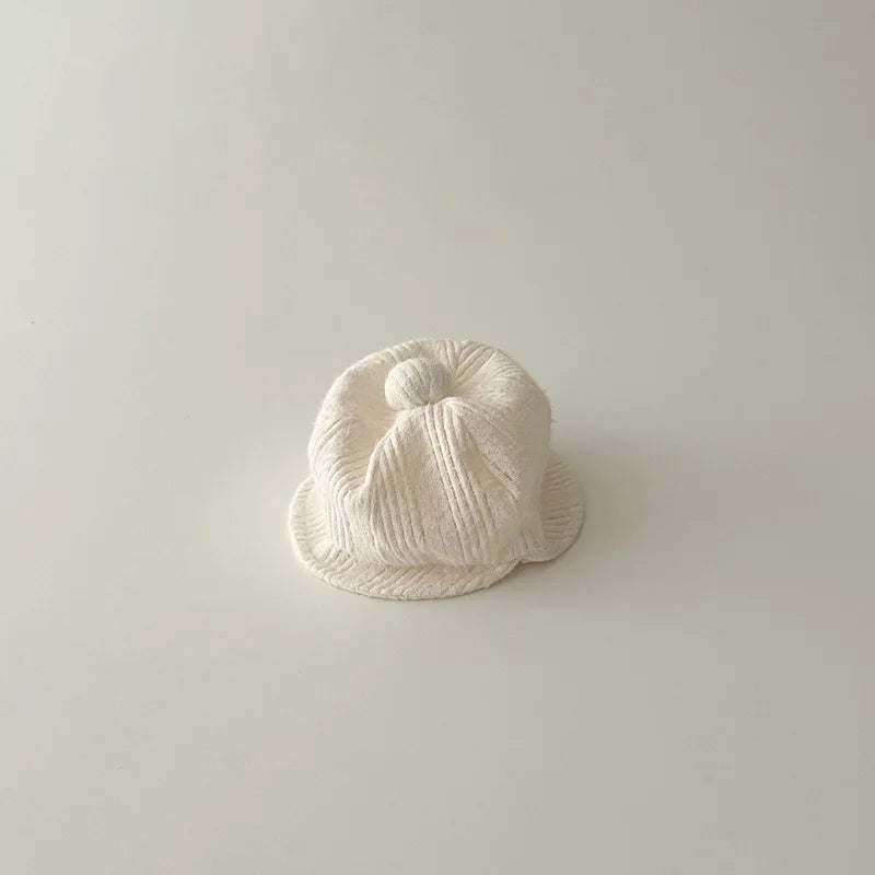 Adorable Beige Beanie Baby Hat for Autumn - Lace Cartoon Ear Toddler Accessories for Boys & Girls (0-12 Months)
