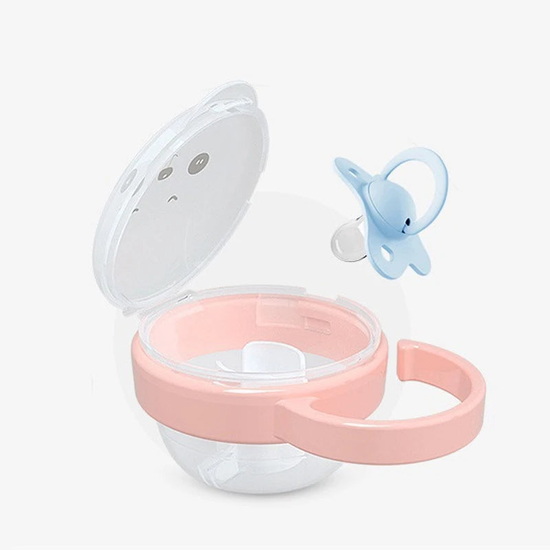 Cartoon-Themed Portable Pacifier Storage Case for Babies - Travel-Friendly Soother Holder