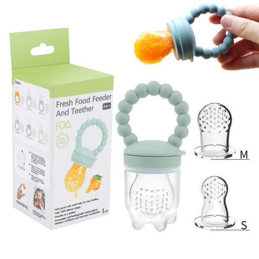 Silicone Baby Food Feeder and Pacifier - Nutritious Mealtime Solution for Infants 0-3 Years