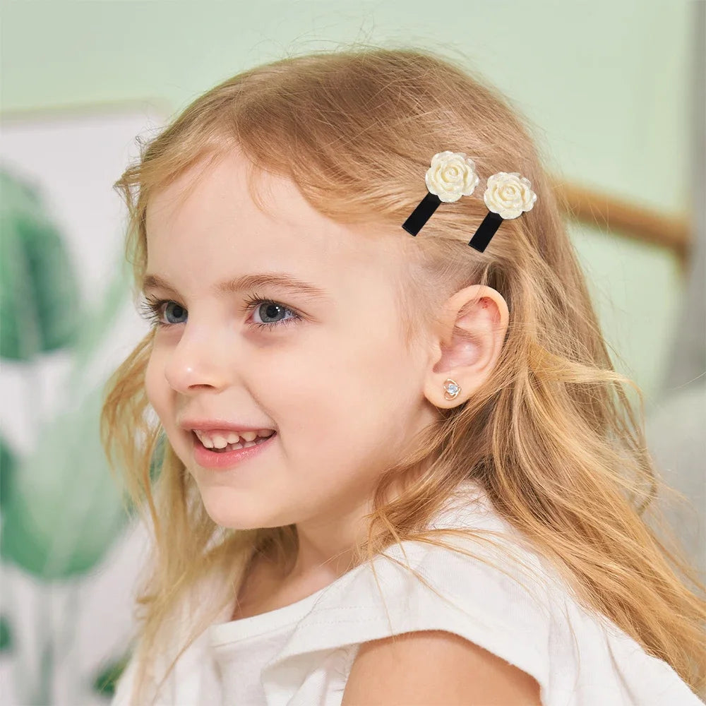 20-Piece Baby Pink Cartoon Hairpin Set for Girls - Adorable Bangs Clips and Sweet Accessories