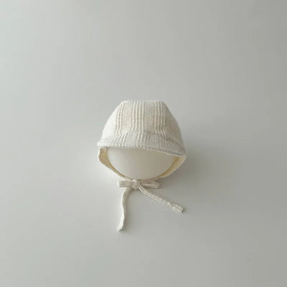 Adorable Beige Beanie Baby Hat for Autumn - Lace Cartoon Ear Toddler Accessories for Boys & Girls (0-12 Months)