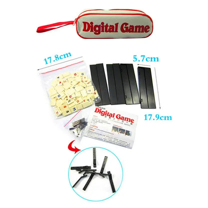 Kids Fast-Paced Rummy Tile Classic Board Game for 2-4 Players - Portable Mahjong Party Game Gift