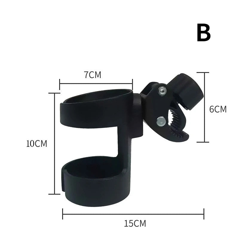 Universal 360-Degree Rotating Cup Holder for Baby Strollers and Prams