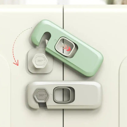 Baby Proofing Cabinet Lock Set - 1/2 PCS Safety Locks for Home Refrigerator, Drawers, and Doors - Anti-Pinch Hand Protection for Children