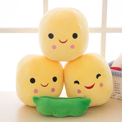 25CM Adorable Pea Pod Plush Toy - Cute Stuffed Peas for Kids - Perfect Christmas or Birthday Gift