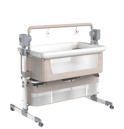 Portable Baby Crib with Mosquito Net - Movable Cradle for Newborns and Infants