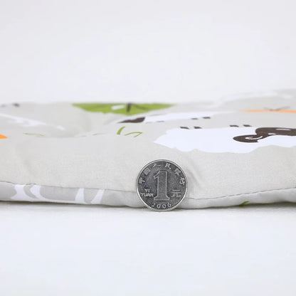 Soft and Thick Double-Sided Baby Stroller Seat Cushion for Highchairs and Shopping Carts - Breathable Kids Feeding Chair Accessory with Animal Pattern