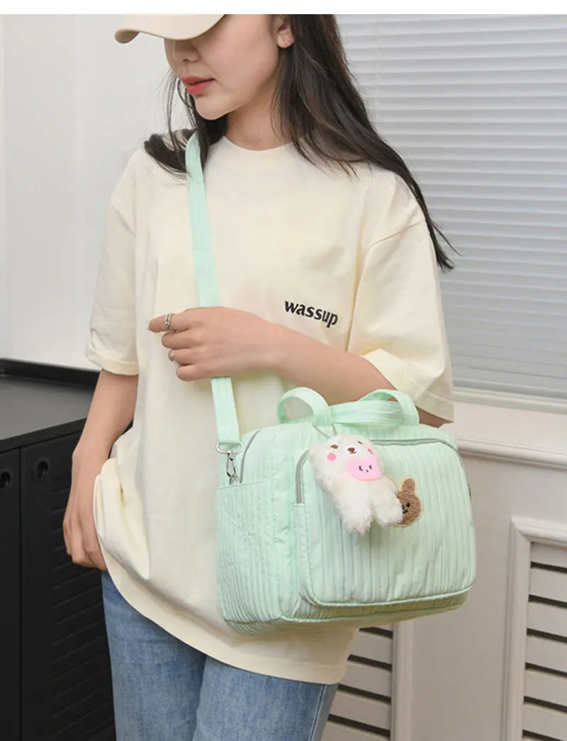 Adorable Bunny-Themed Maternity Diaper Bag - Versatile Lightweight Travel Handbag for Moms and Babies