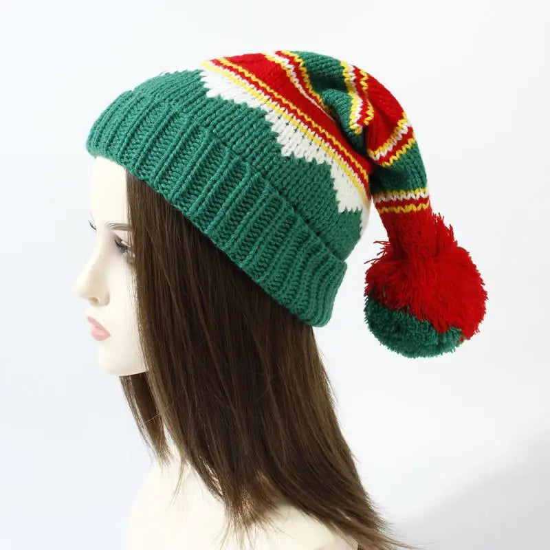 Parent-Child Christmas Hat Big Pompom Mother Kids Knit Beanie Cap Winter Warm Infant Bonnet Girls Boy Xmas Gift Baby Accessories
