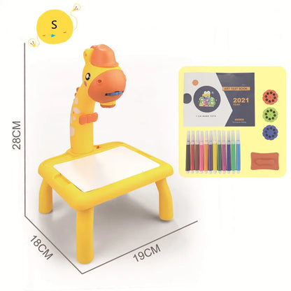Kids LED Projector Art Board - Creative Drawing Desk for Educational Fun and Crafting