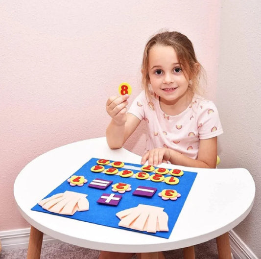 Montessori Felt Finger Numbers Math Learning Toy for Toddlers - Early Education and Intelligence Development